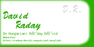 david raday business card